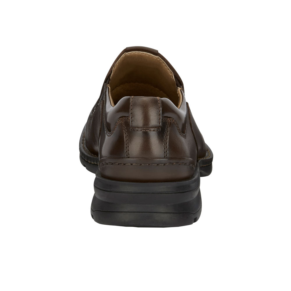 Dark Tan-Dockers Mens Agent Genuine Leather Dress Casual Slip-on Loafer Comfort Shoe