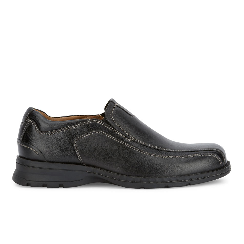 Black-Dockers Mens Agent Genuine Leather Dress Casual Slip-on Loafer Comfort Shoe