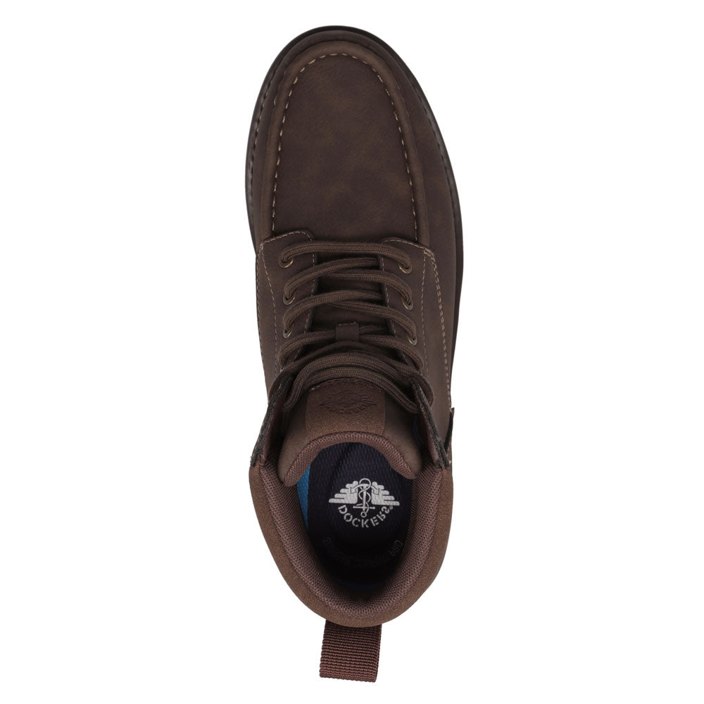 Dark Brown/Brown-Dockers Mens Derrick Rugged Casual Chukka Boot
