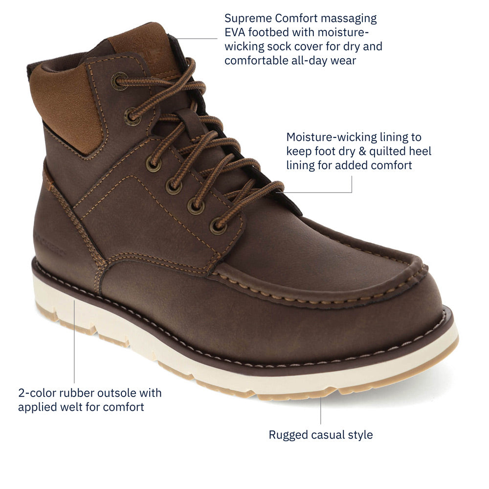 Dark Brown-Dockers Mens Derrick Rugged Casual Chukka Boot