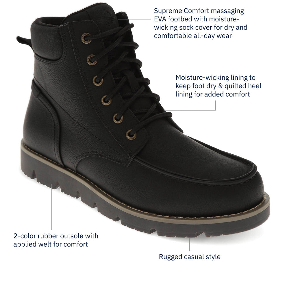 Black-Dockers Mens Davis Rugged Casual Chukka Boot