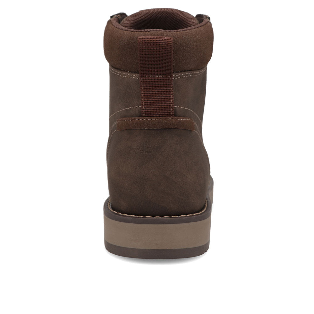 Dark Brown/Brown-Dockers Mens Davis Rugged Casual Tumbled Moc Toe Boot
