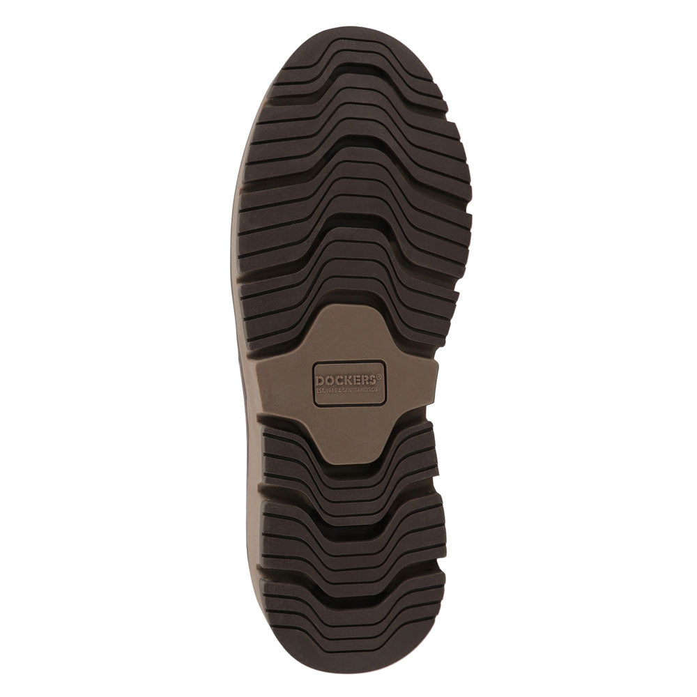 Dark Brown/Brown-Dockers Mens Davis Rugged Casual Tumbled Moc Toe Boot
