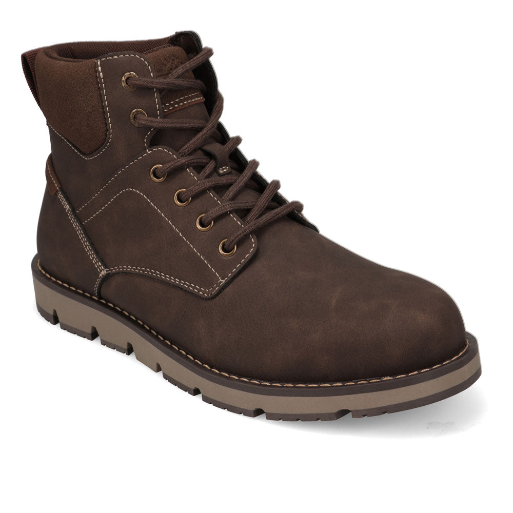 Dark Brown/Brown-Dockers Mens Dustin Rugged Casual Chukka Boot