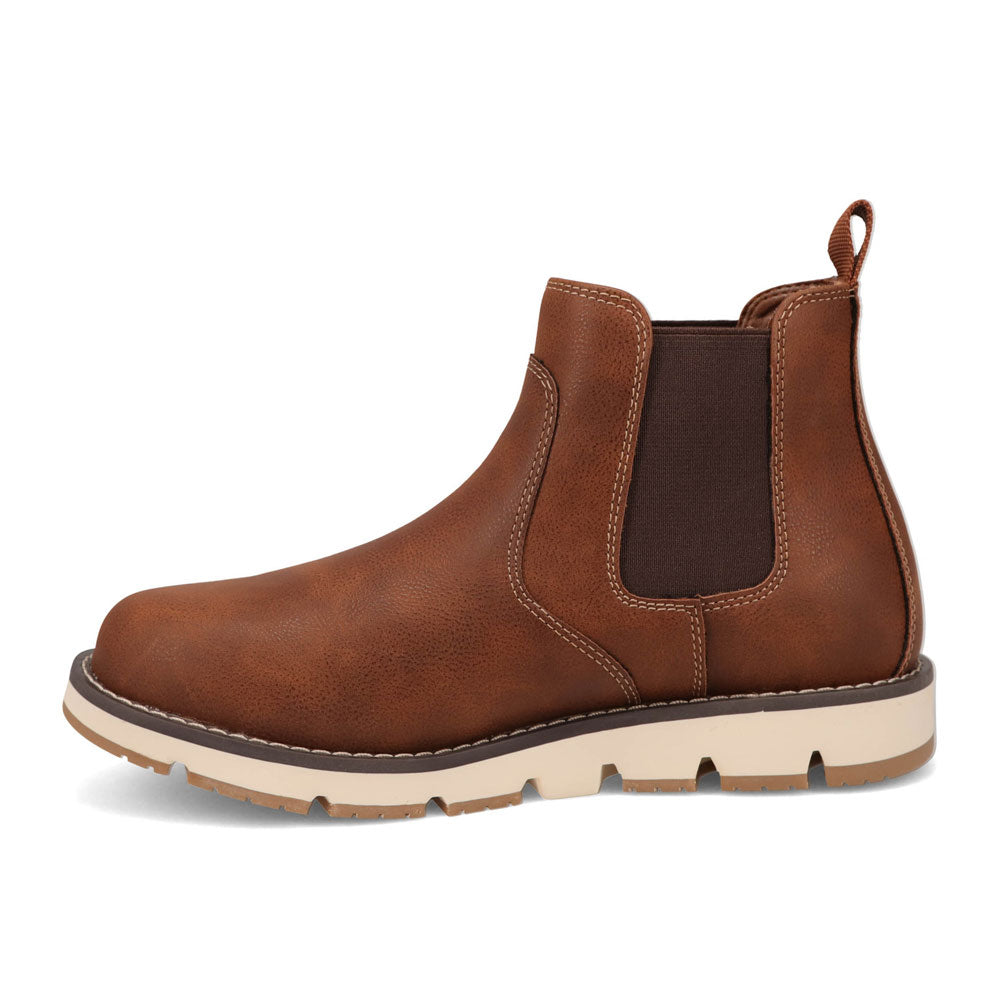 Cognac-Dockers Mens Dylan Rugged Casual Chelsea Boot
