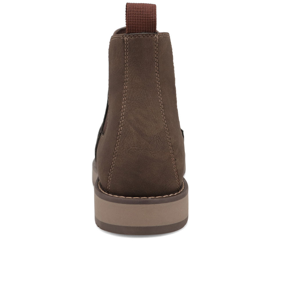 Dark Tan-Dockers Mens Cabana Casual Nubuck Thong Flip Flop