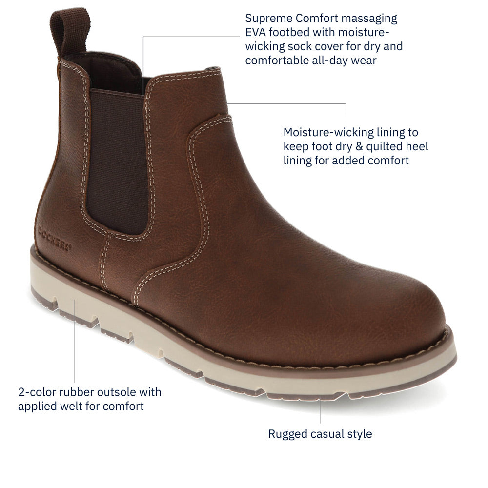 Briar-Dockers Mens Dylan Rugged Casual Chelsea Boot