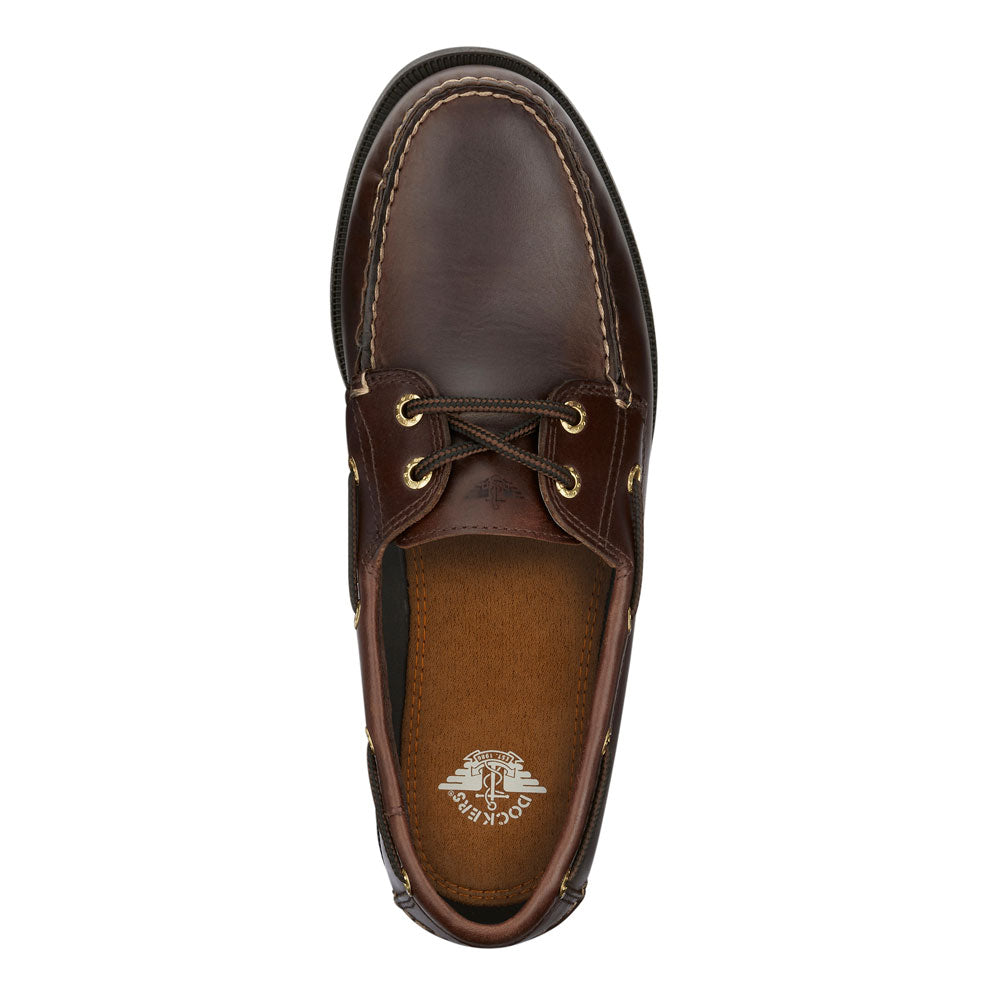 Raisin-Dockers Mens Vargas Genuine Leather Casual Classic Rubber Sole Boat Shoe