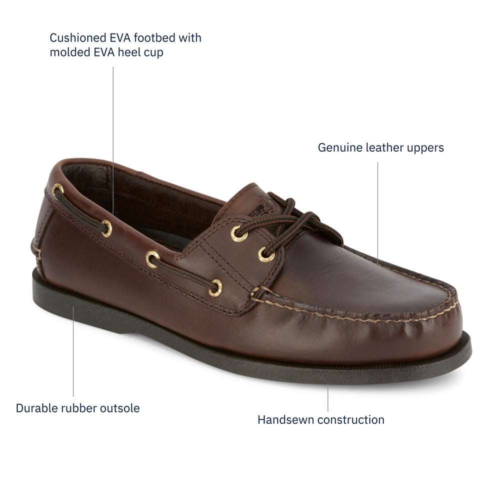 Raisin-Dockers Mens Vargas Genuine Leather Casual Classic Rubber Sole Boat Shoe