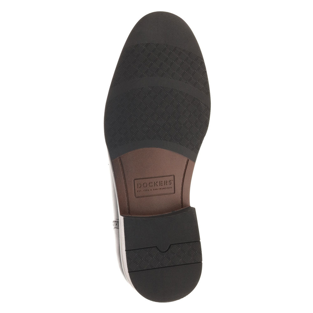 Black-Dockers Mens Emerson Penny Synthetic Leather Dress Loafer Slip On Shoe