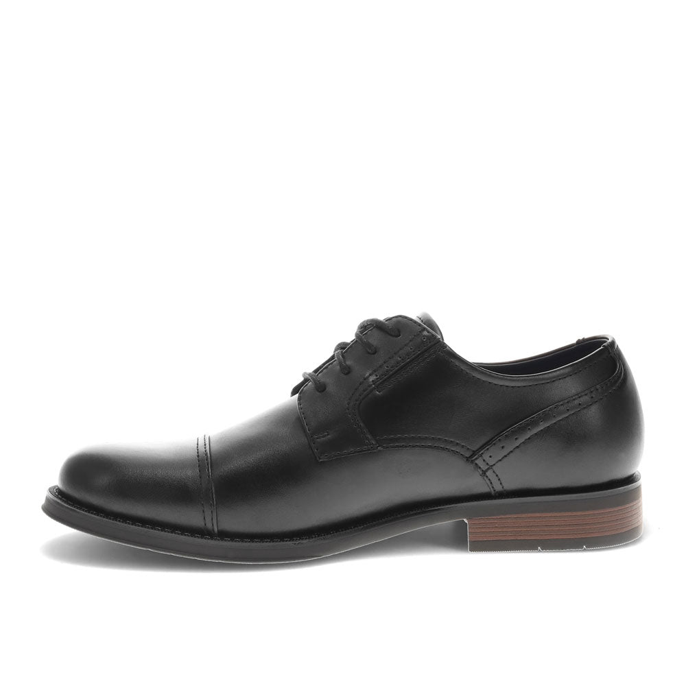 Black-Dockers Mens Echo Synthetic Leather Cap Toe Dress Oxford Lace Up Shoe