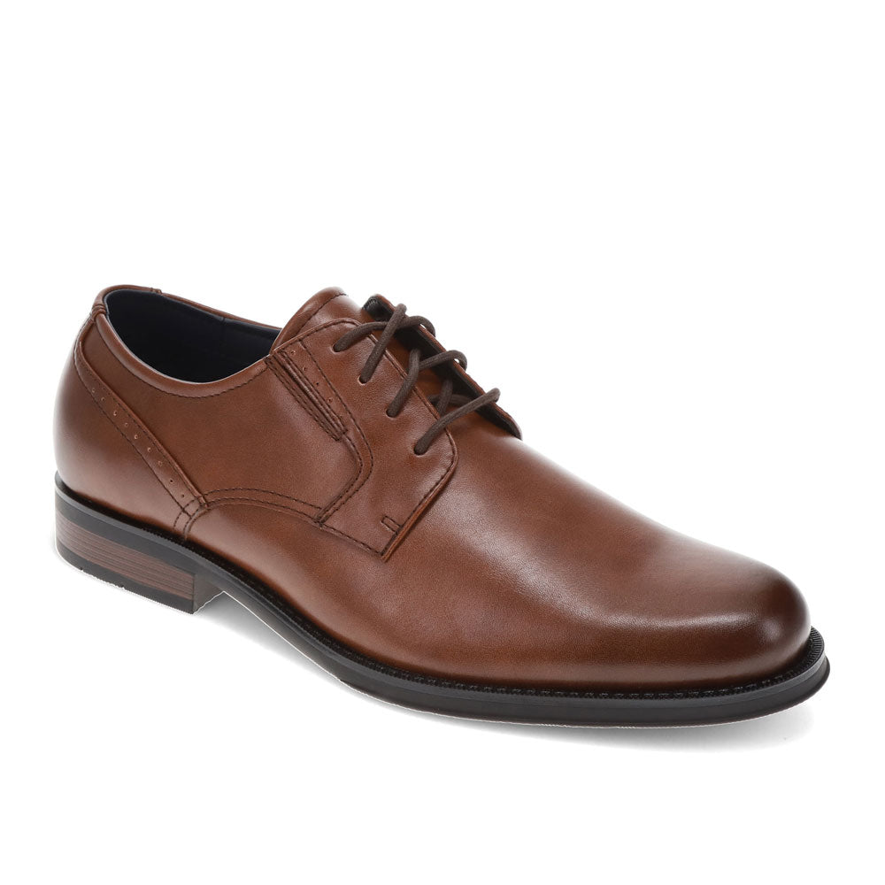 Cognac-Dockers Mens Edgar Synthetic Leather Dress Oxford Lace Up Shoe