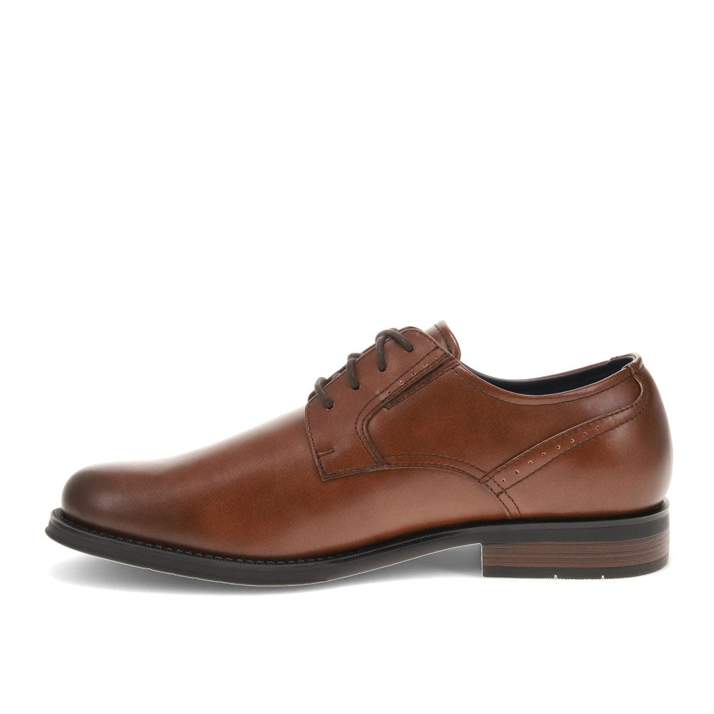 Cognac-Dockers Mens Edgar Synthetic Leather Dress Oxford Lace Up Shoe