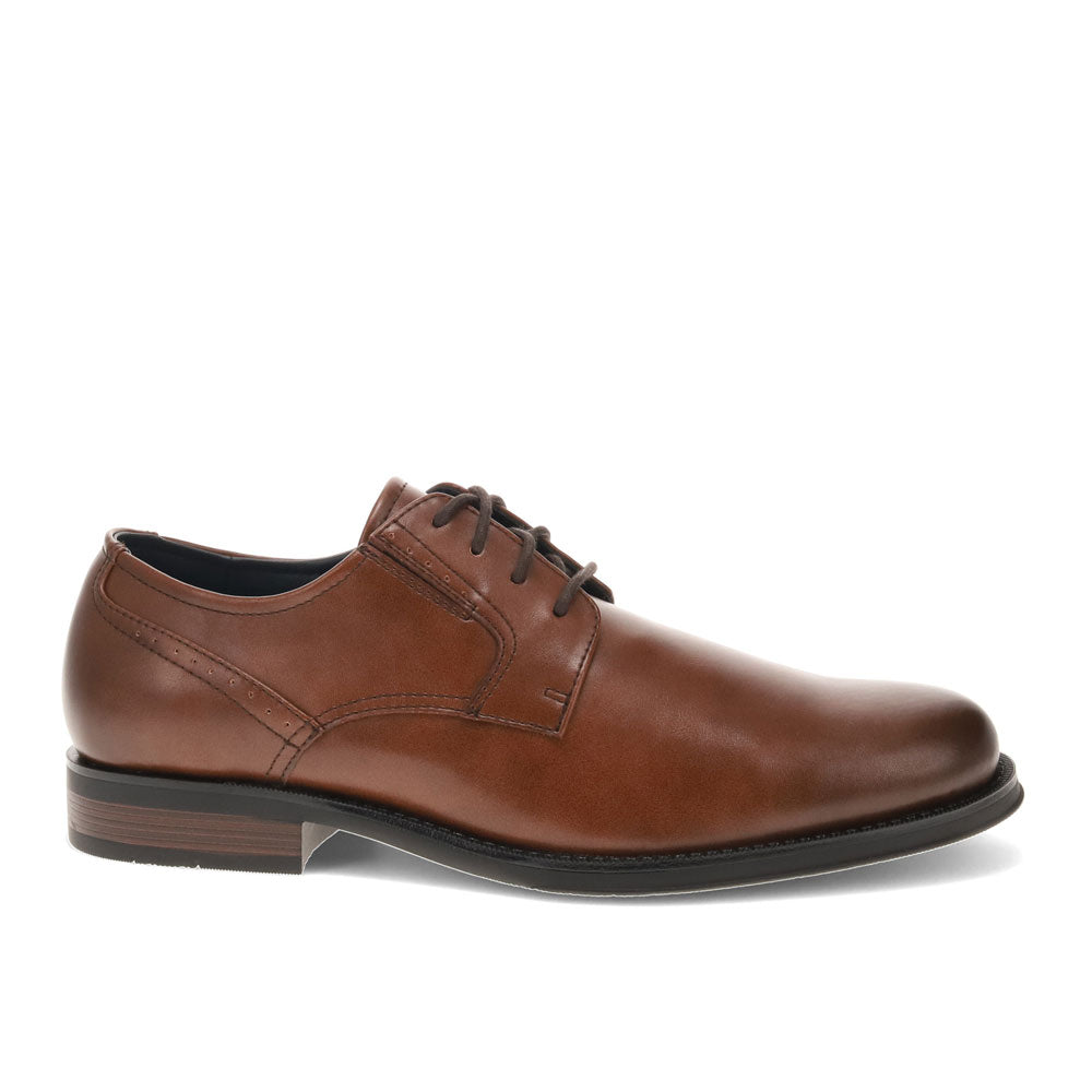 Cognac-Dockers Mens Edgar Synthetic Leather Dress Oxford Lace Up Shoe