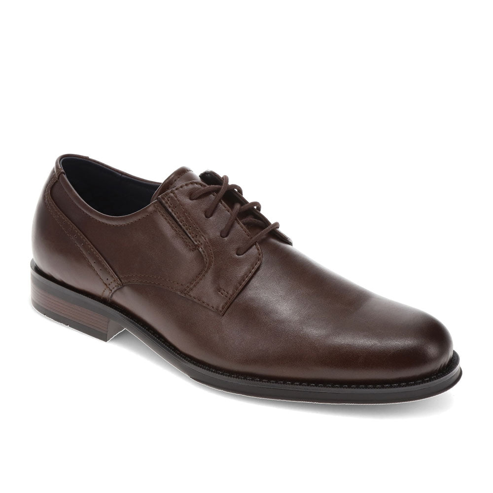 Chestnut-Dockers Mens Edgar Synthetic Leather Dress Oxford Lace Up Shoe