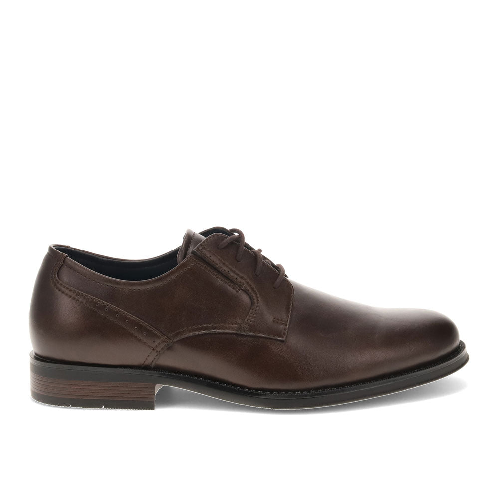 Chestnut-Dockers Mens Edgar Synthetic Leather Dress Oxford Lace Up Shoe