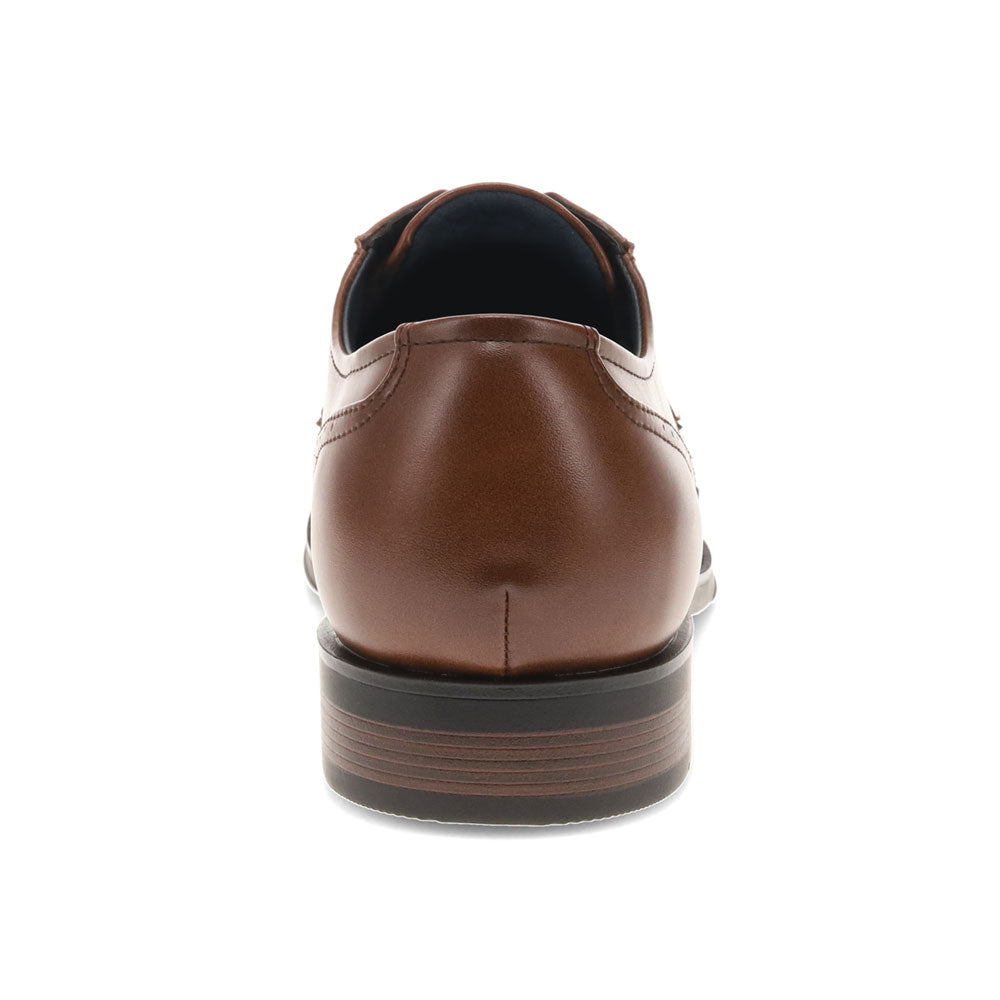 Cognac-Dockers Mens Elmer Synthetic Leather Dress Oxford Lace Up Shoe