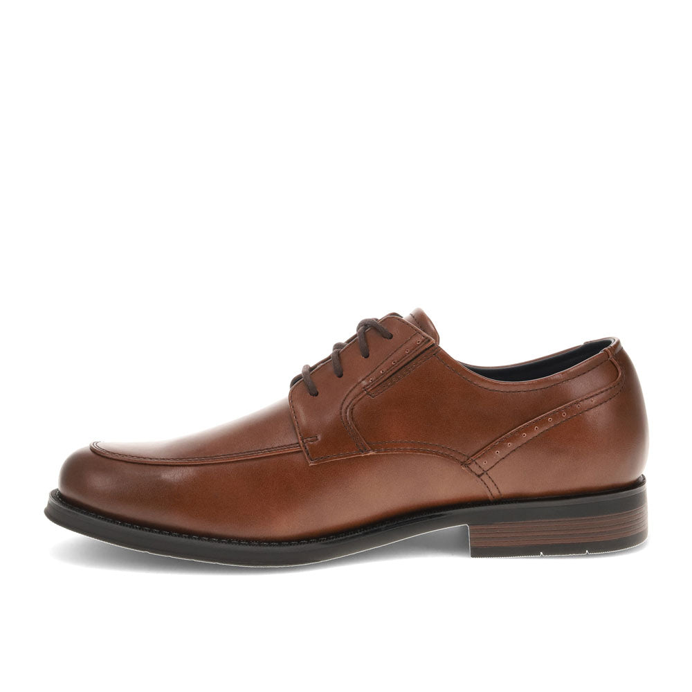 Cognac-Dockers Mens Elmer Synthetic Leather Dress Oxford Lace Up Shoe