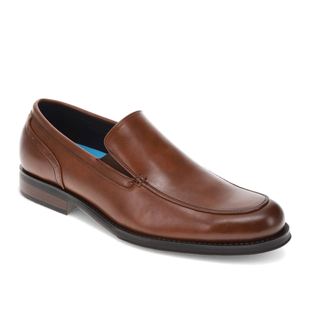 Cognac-Dockers Mens Eton Synthetic Leather Dress Loafer Slip On Shoe