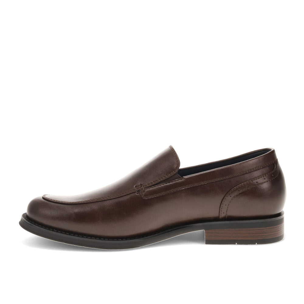 Chestnut-Dockers Mens Eton Synthetic Leather Dress Loafer Slip On Shoe