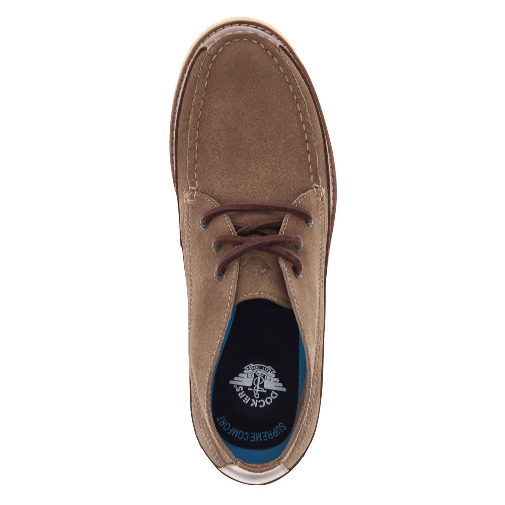 Taupe-Dockers Mens Calgary Moc Toe Lace Up Dress Casual Ankle Boot