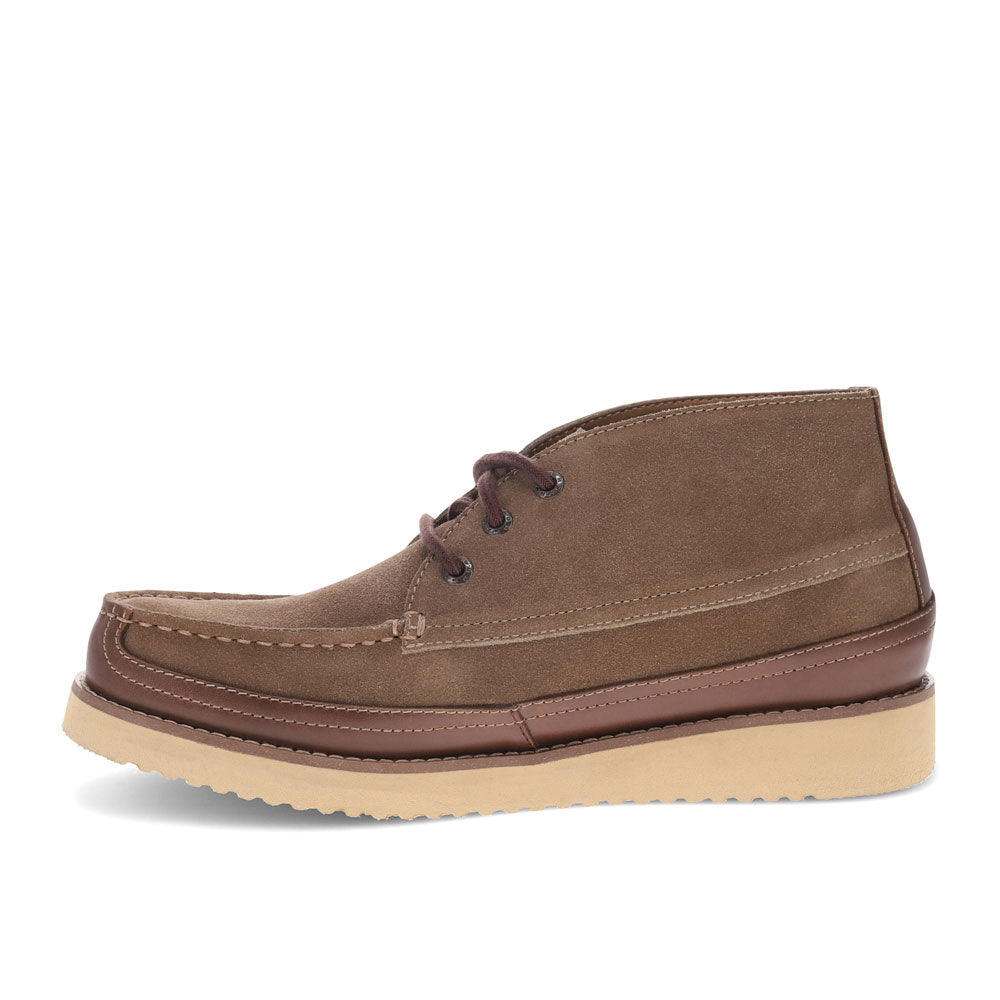 Taupe-Dockers Mens Calgary Moc Toe Lace Up Dress Casual Ankle Boot