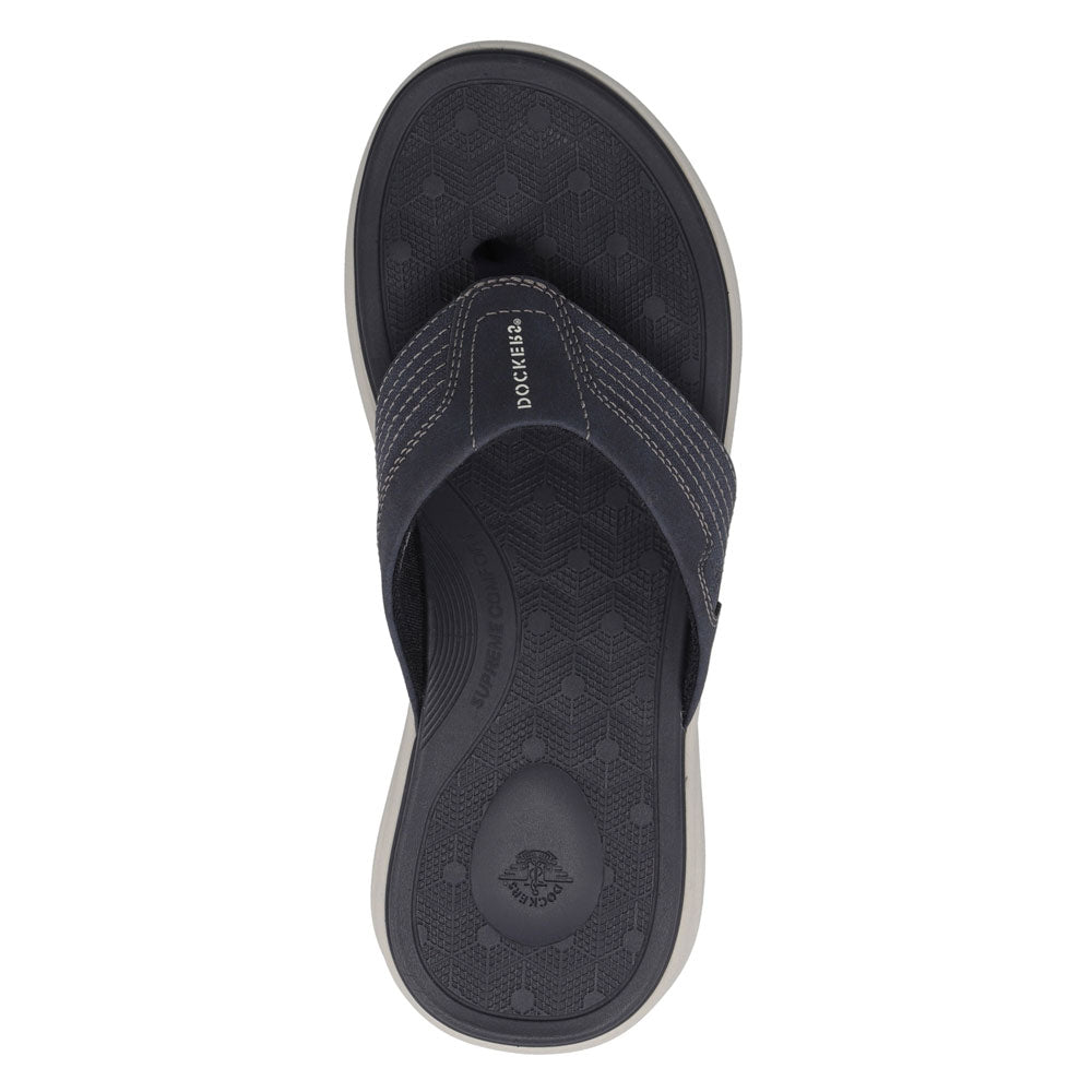 Blue-Dockers Mens Cabana Casual Nubuck Thong Flip Flop