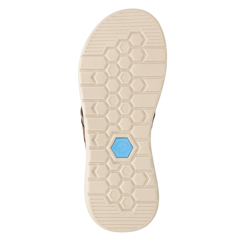 Dark Tan-Dockers Mens Cliff Casual Nubuck Thong Flip Flop