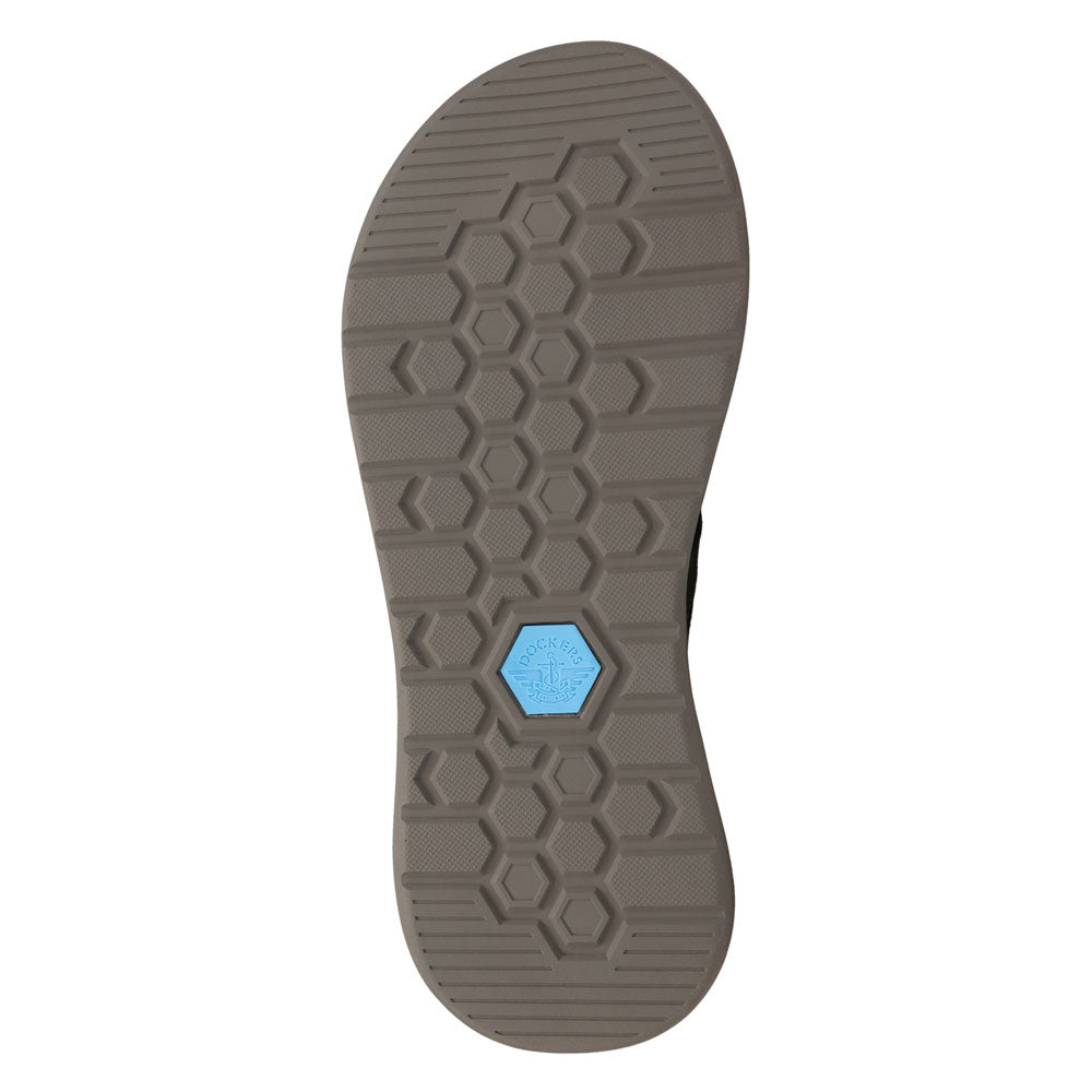 Black-Dockers Mens Cliff Casual Nubuck Thong Flip Flop