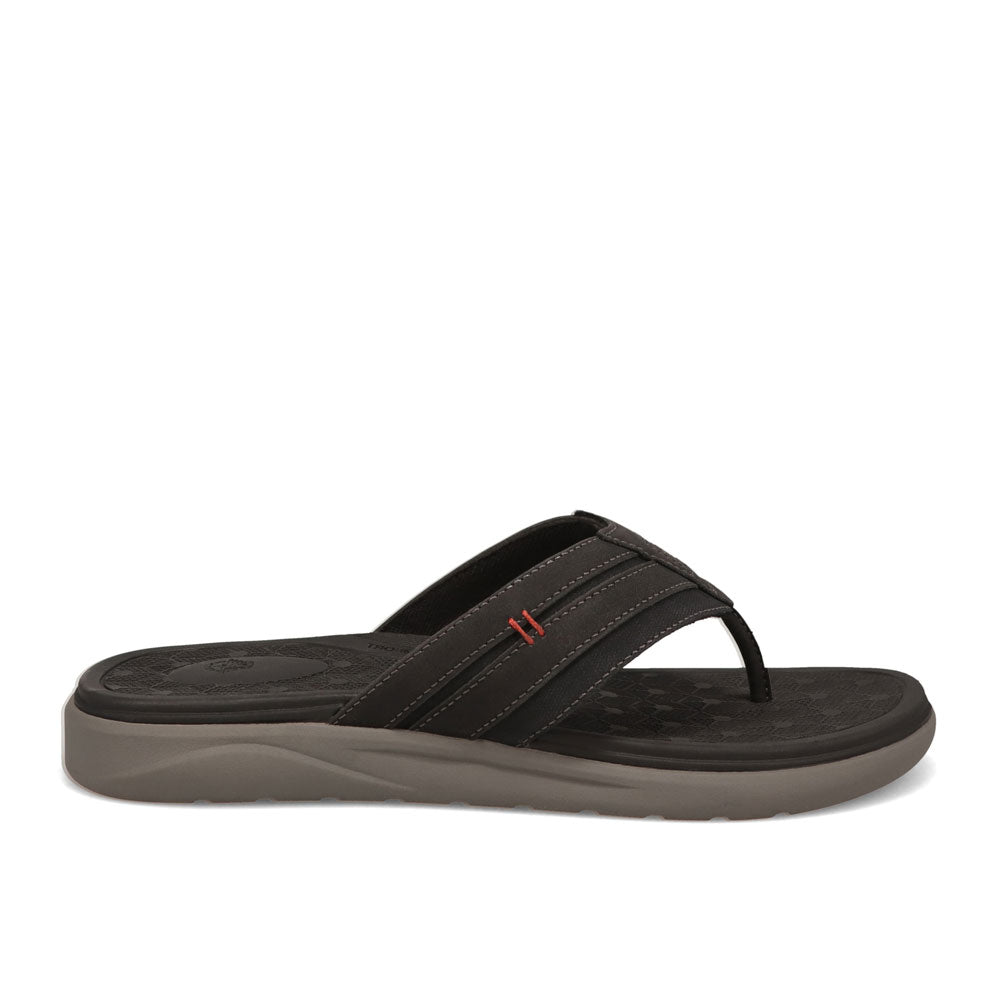 Black-Dockers Mens Cliff Casual Nubuck Thong Flip Flop