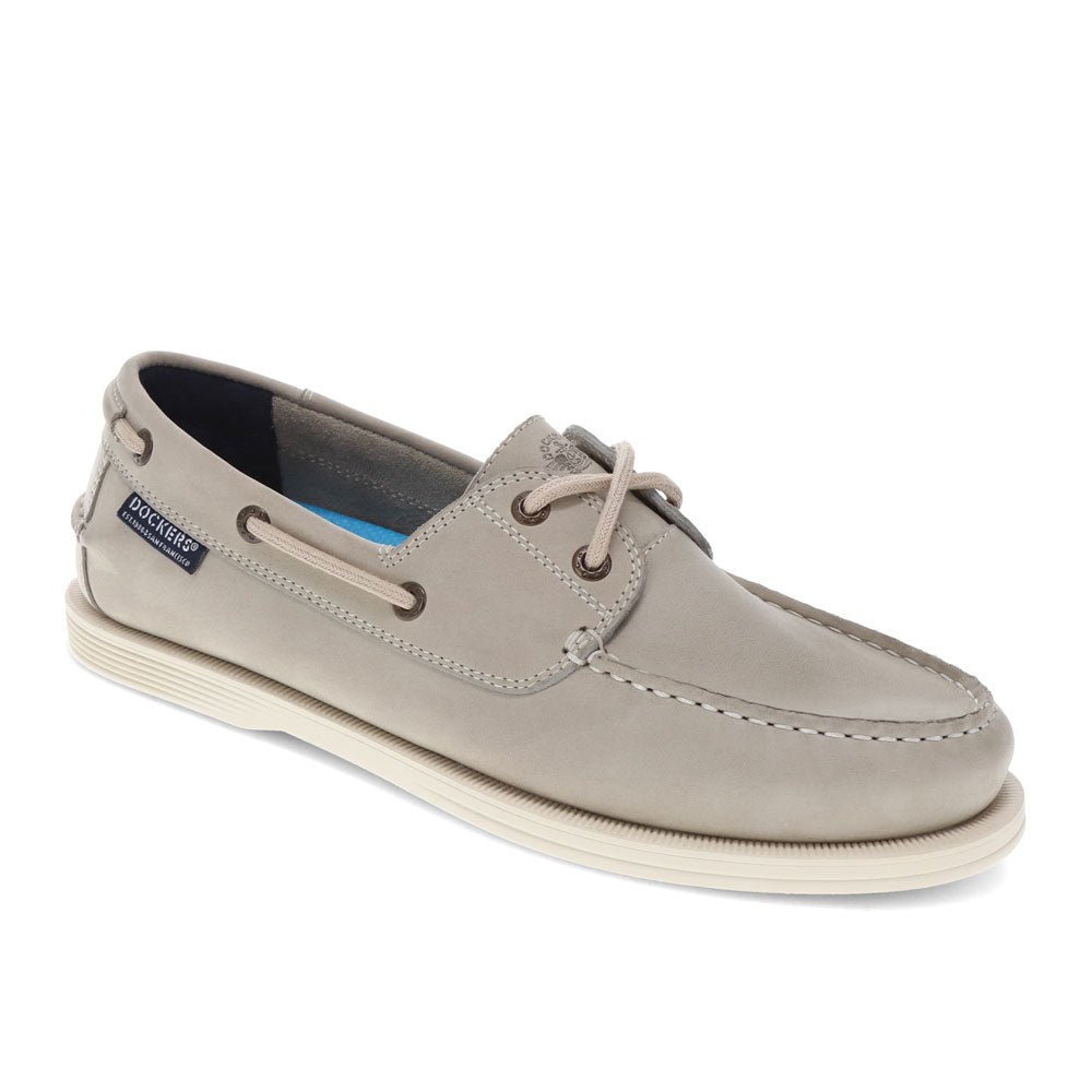 Light Grey-Dockers Mens Dennison Genuine Leather Dress Casual Boat Shoe
