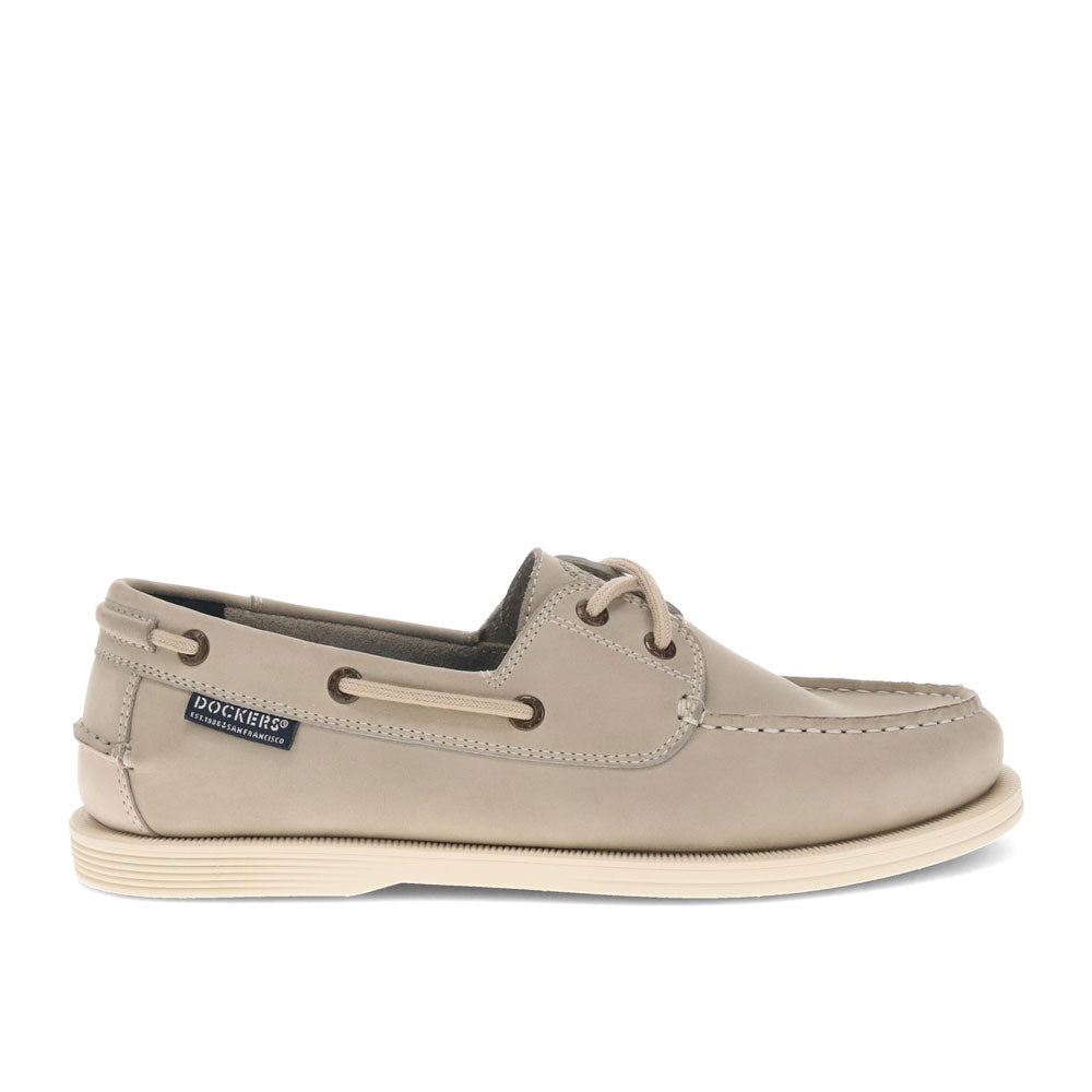Light Grey-Dockers Mens Dennison Genuine Leather Dress Casual Boat Shoe