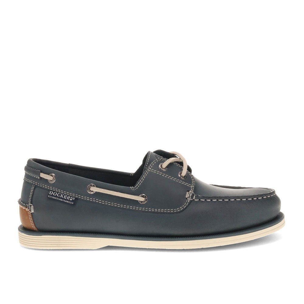 Navy-Dockers Mens Dennison Genuine Leather Dress Casual Boat Shoe