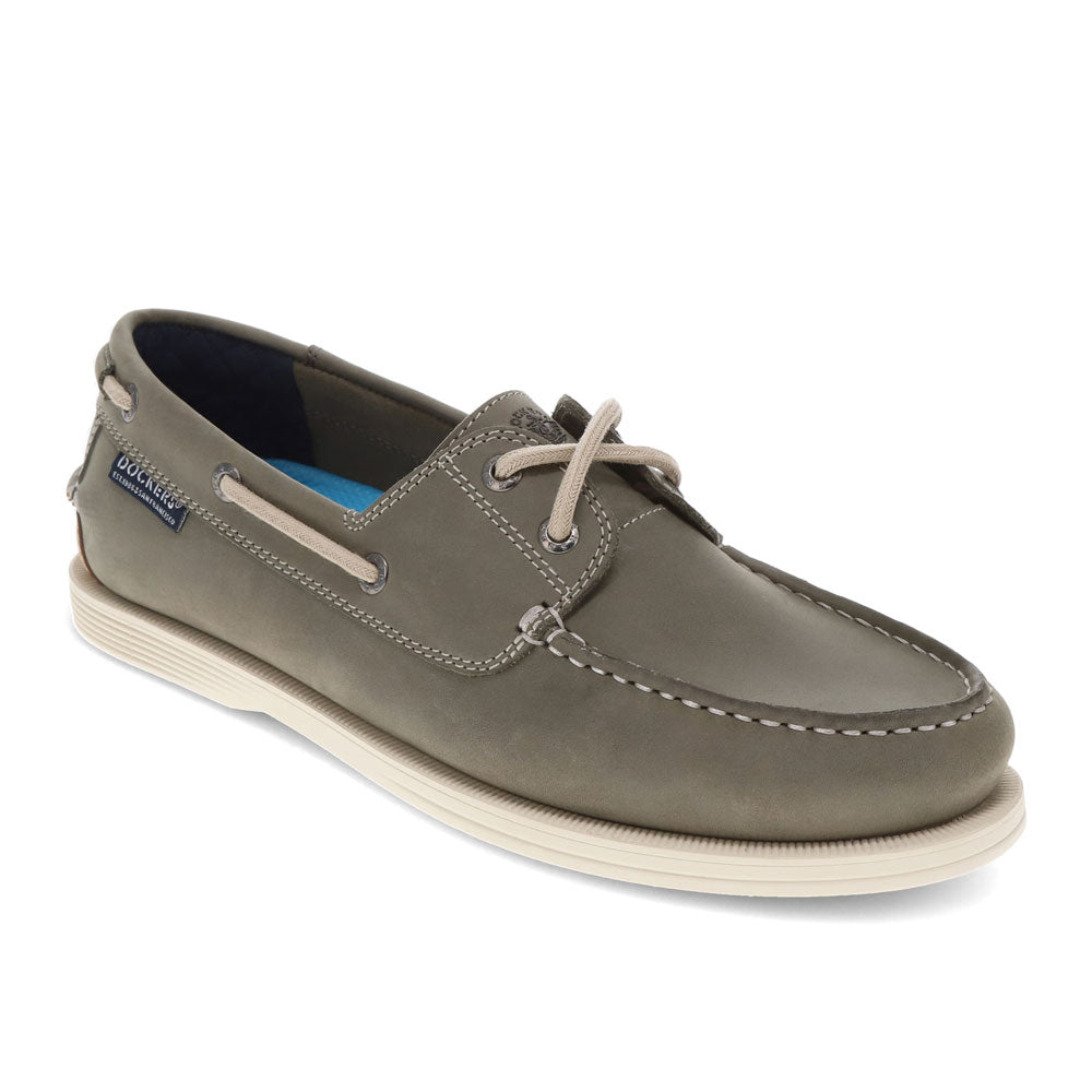 Olive-Dockers Mens Dennison Genuine Leather Dress Casual Boat Shoe