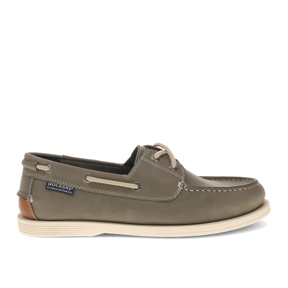 Olive-Dockers Mens Dennison Genuine Leather Dress Casual Boat Shoe