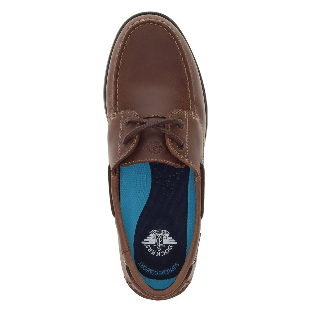 Chestnut-Dockers Mens Dennison Genuine Leather Dress Casual Boat Shoe