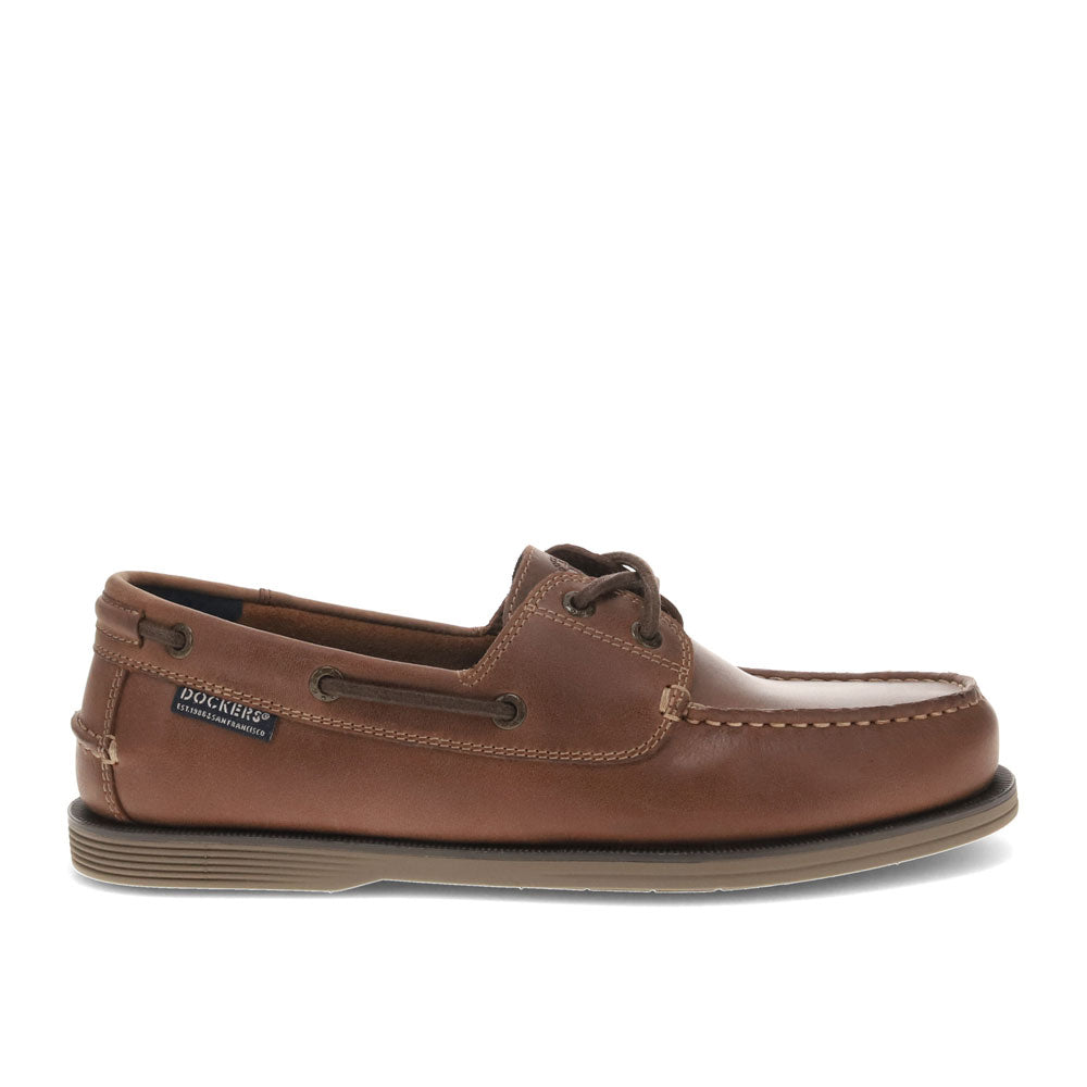 Chestnut-Dockers Mens Dennison Genuine Leather Dress Casual Boat Shoe