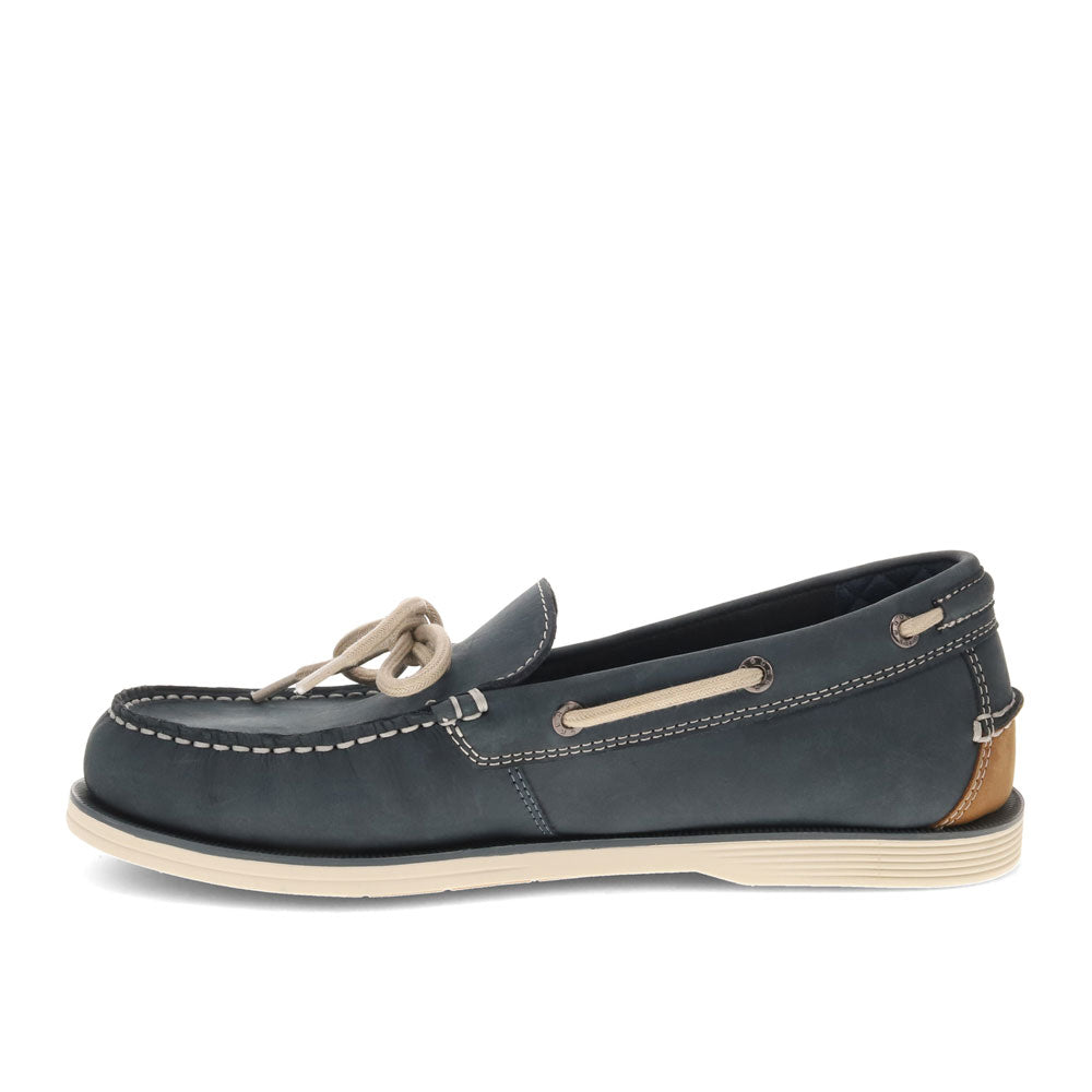 Navy-Dockers Mens Darnell Genuine Leather Dress Casual Slip On Boat Shoe