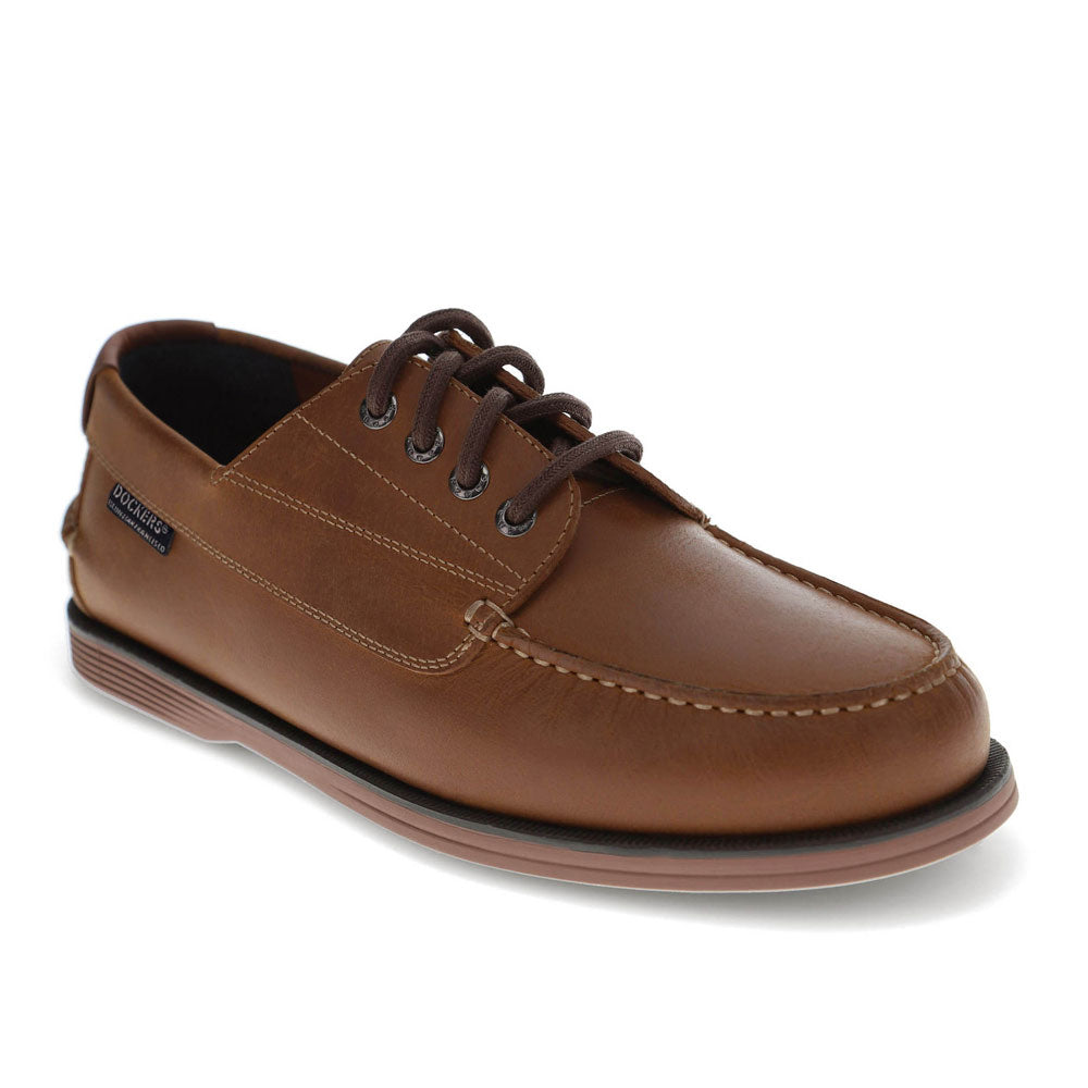 Saddle Tan-Dockers Mens Dawson Active Rebound Boat Shoe