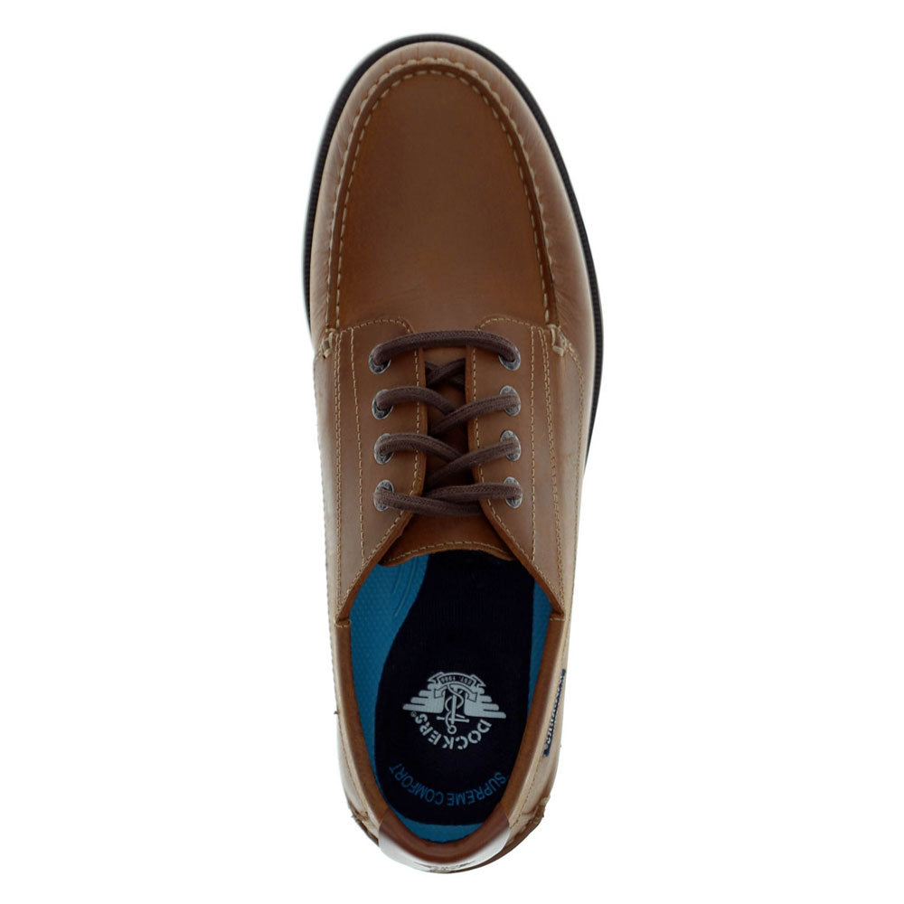 Saddle Tan-Dockers Mens Dawson Active Rebound Boat Shoe