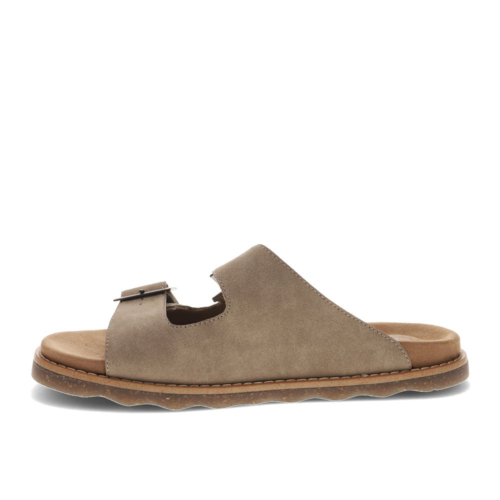 Taupe-Dockers Mens Benham Synthetic Suede Casual Slip On Sandal Shoe