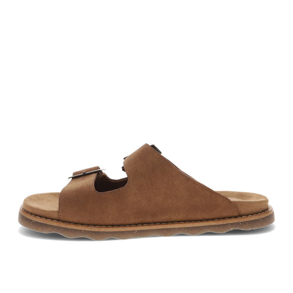 Tan-Dockers Mens Benham Synthetic Suede Casual Slip On Sandal Shoe