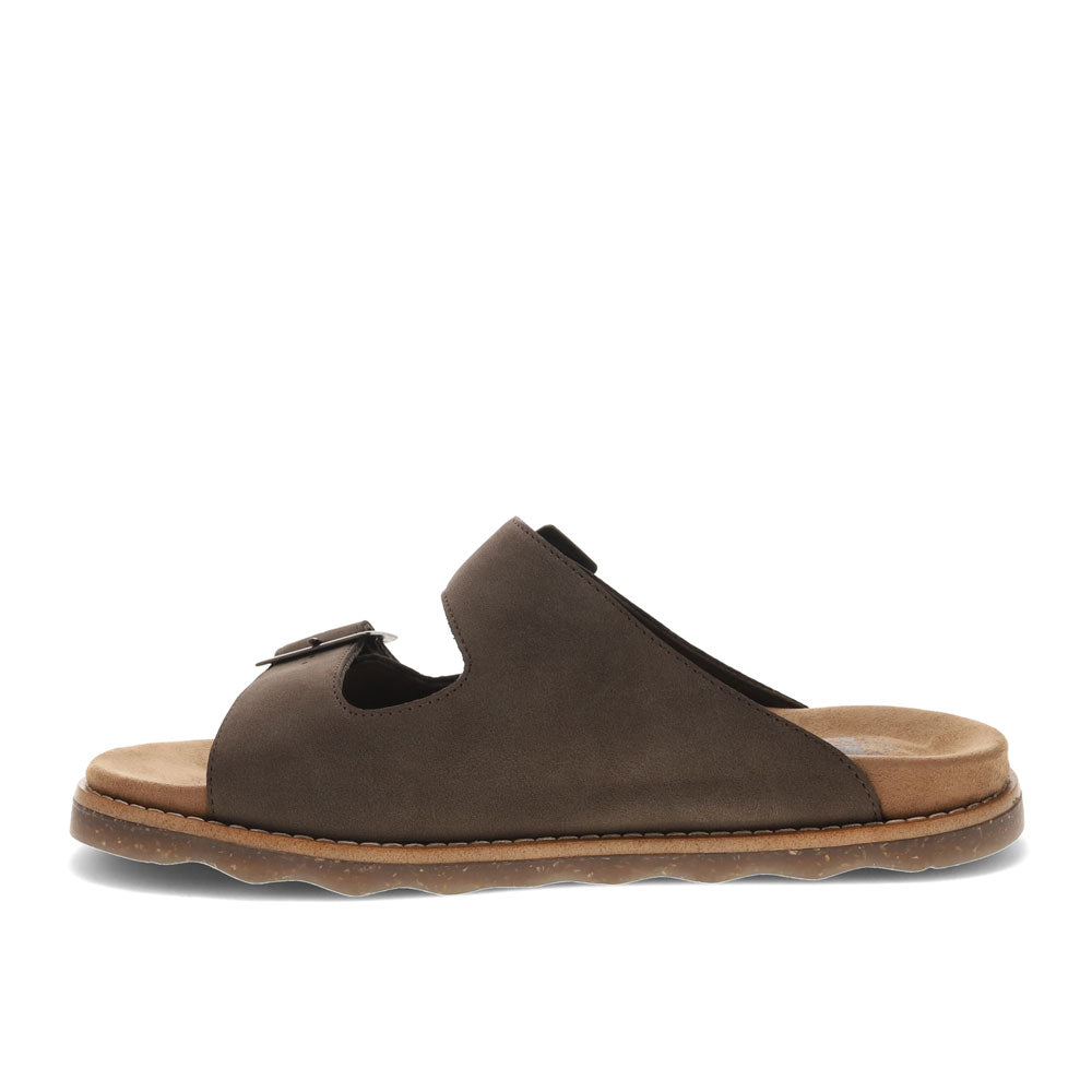 Brown-Dockers Mens Benham Synthetic Suede Casual Slip On Sandal Shoe