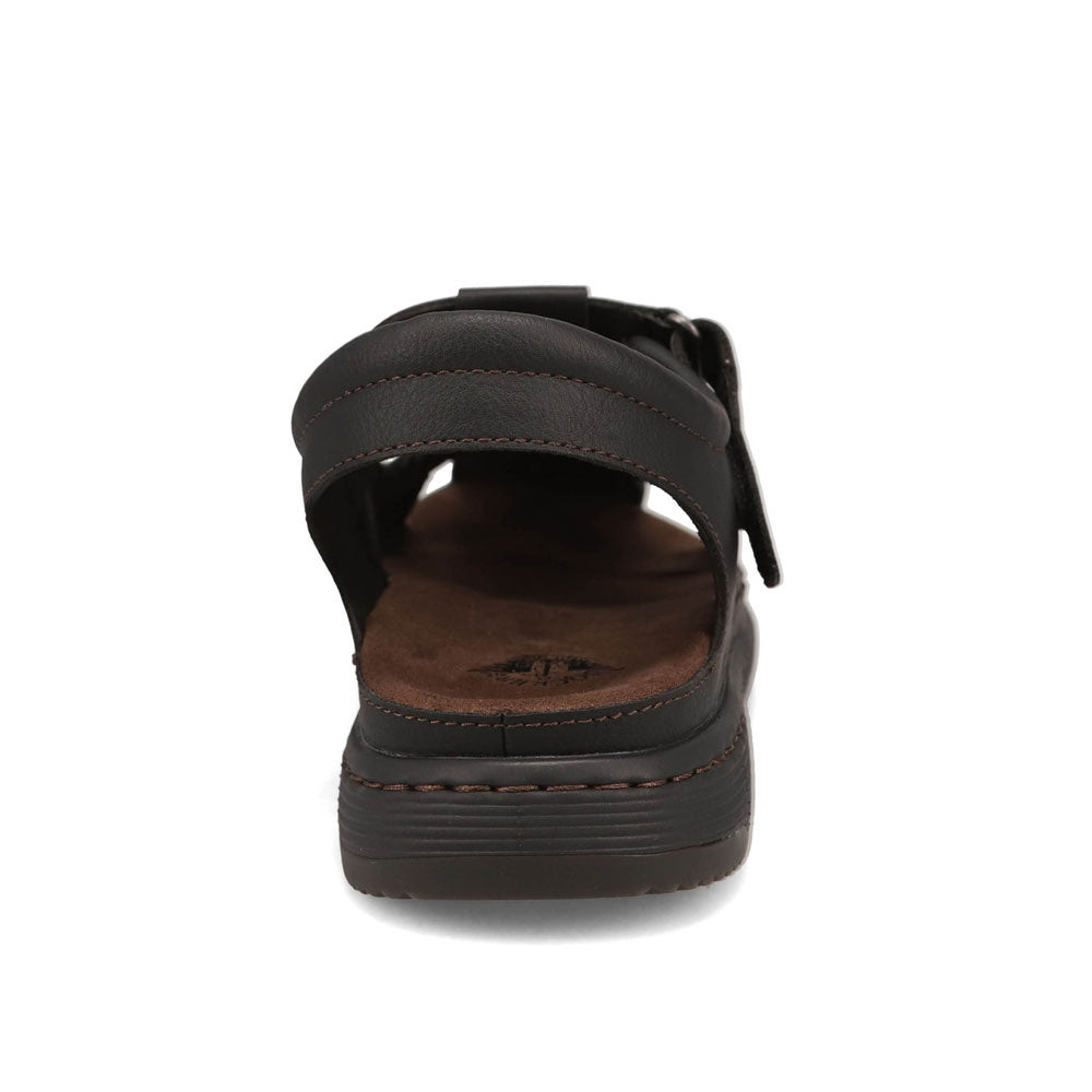 Black-Dockers Mens Sarasota Tumbled Full Grain Moc Toe Sandal