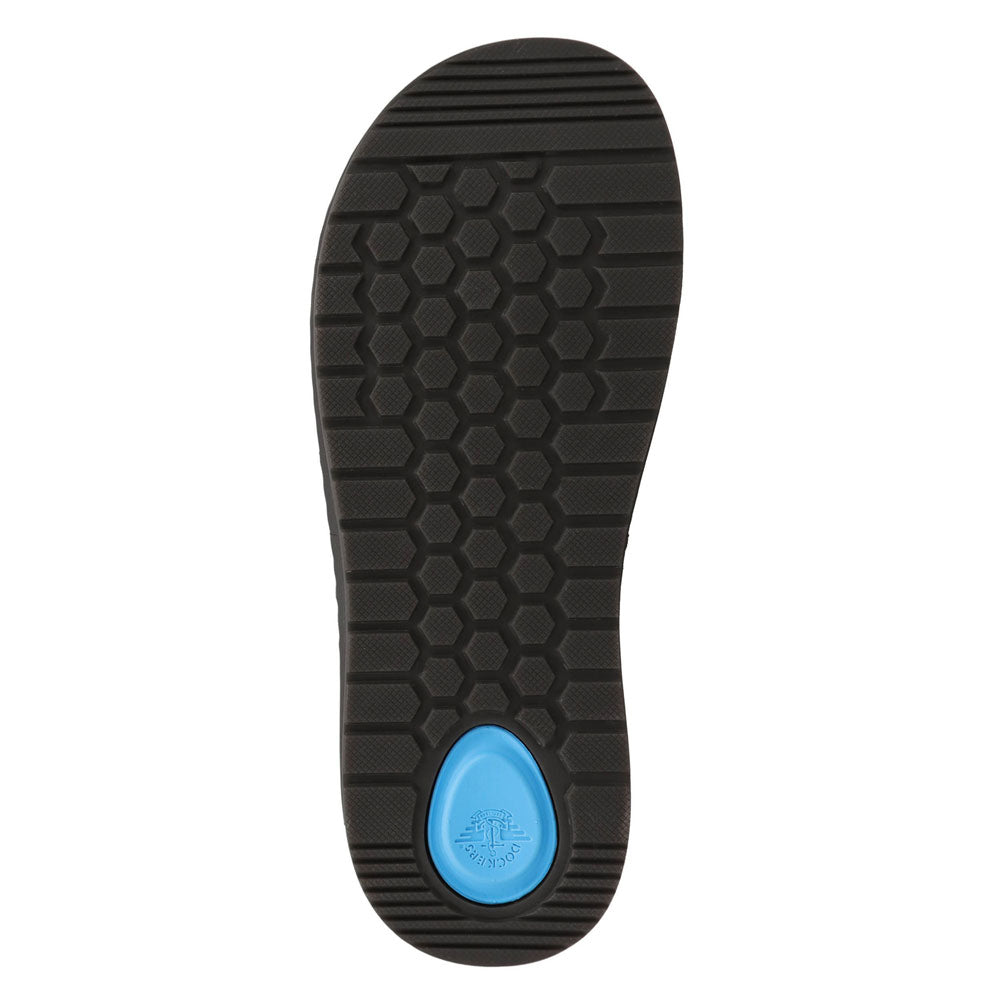 Black-Dockers Mens Sarasota Tumbled Full Grain Moc Toe Sandal