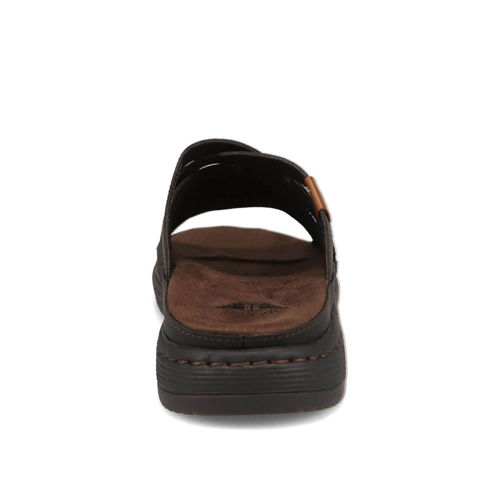 Black-Dockers Mens Seville Tumbled Full Grain Open Toe Sandal