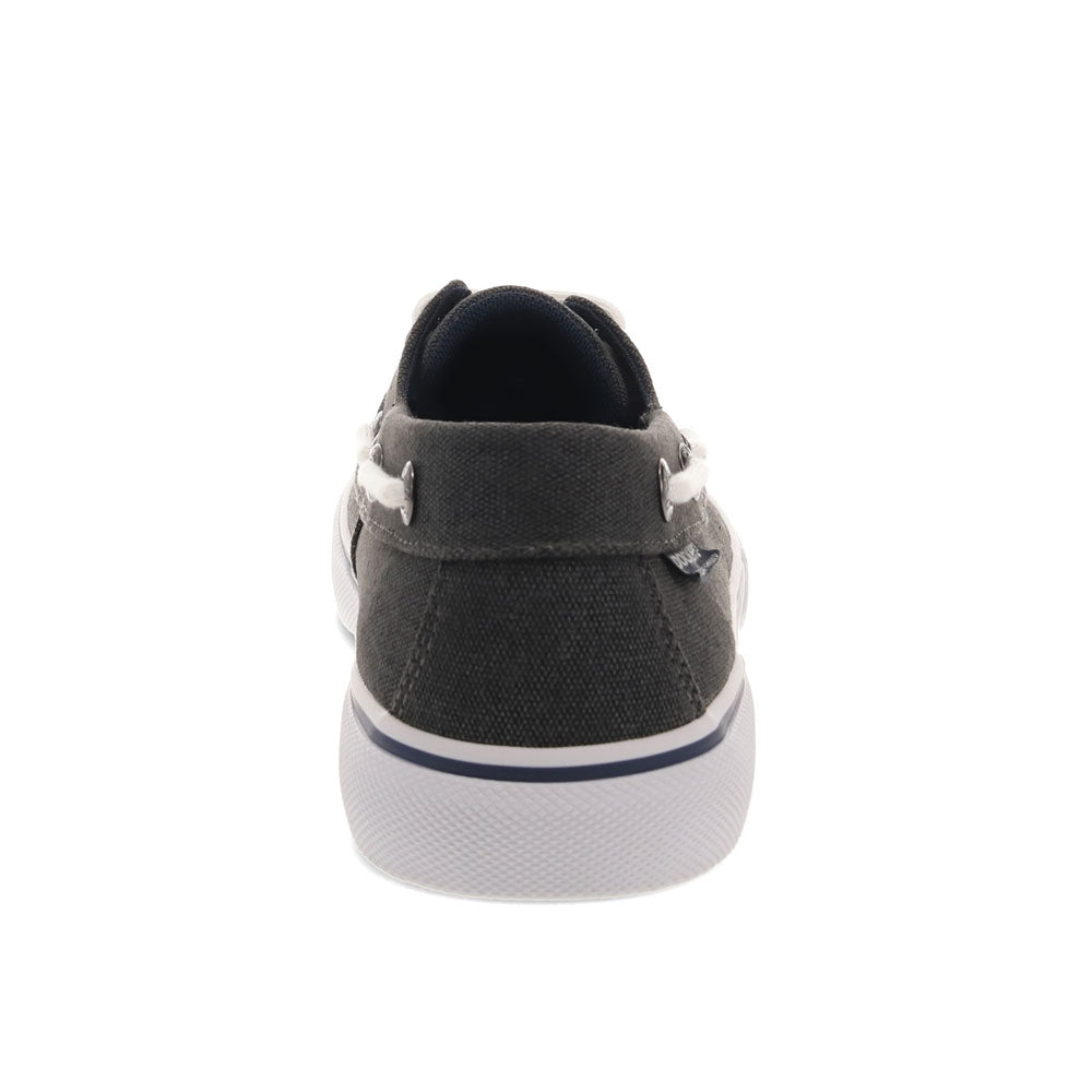 Black-Dockers Mens Rowe Canvas Casual Lace Up Boat Shoe