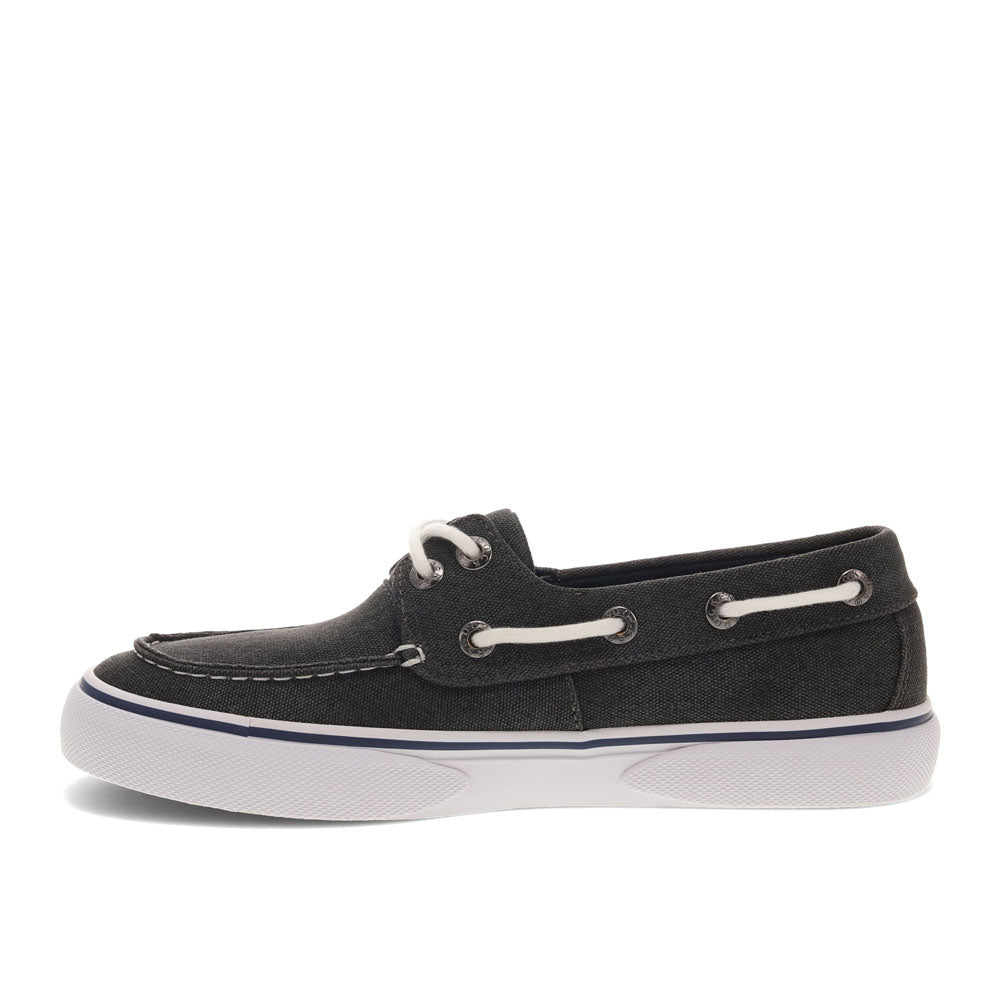 Black-Dockers Mens Rowe Canvas Casual Lace Up Boat Shoe