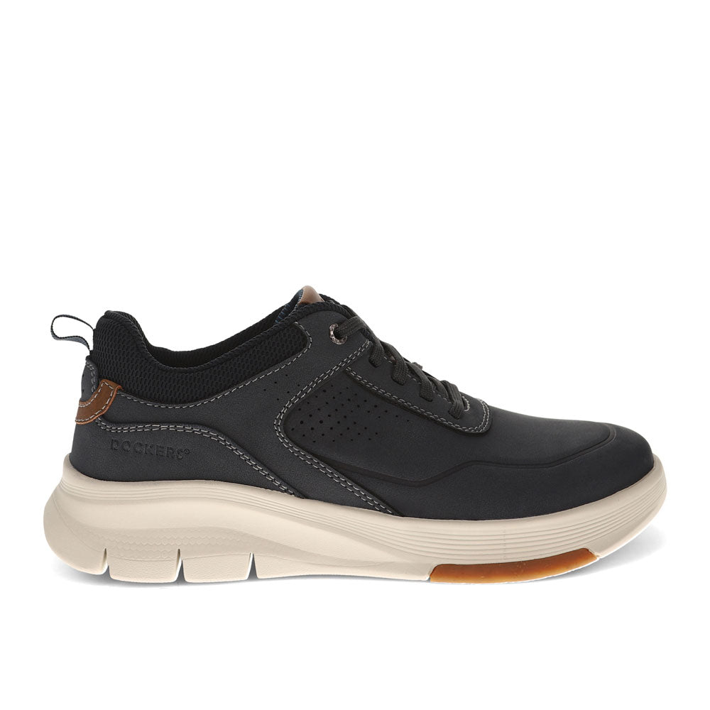 Navy/Tan-Dockers Mens Pivot Active Rebound Casual Sneaker
