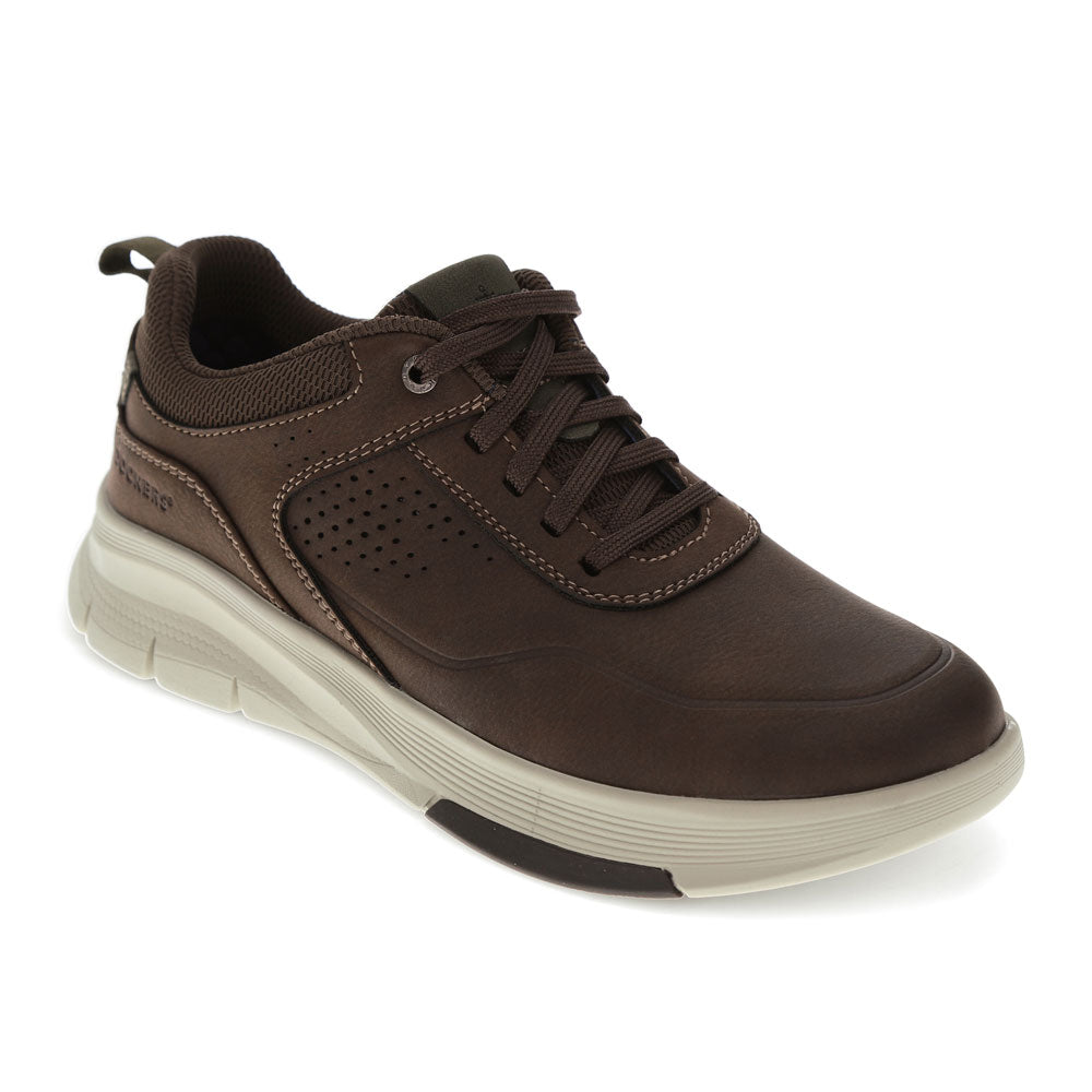Dark Brown-Dockers Mens Pivot Active Rebound Casual Sneaker